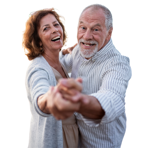 Happy Senior Couple Dancing in Marlborough, CT